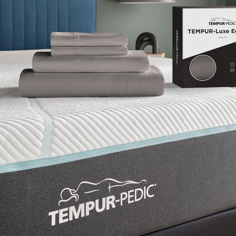 Tempur-Pedic TEMPUR Luxe Egyptian Cotton Sheet Set Cool Gray - Twin - Image 2